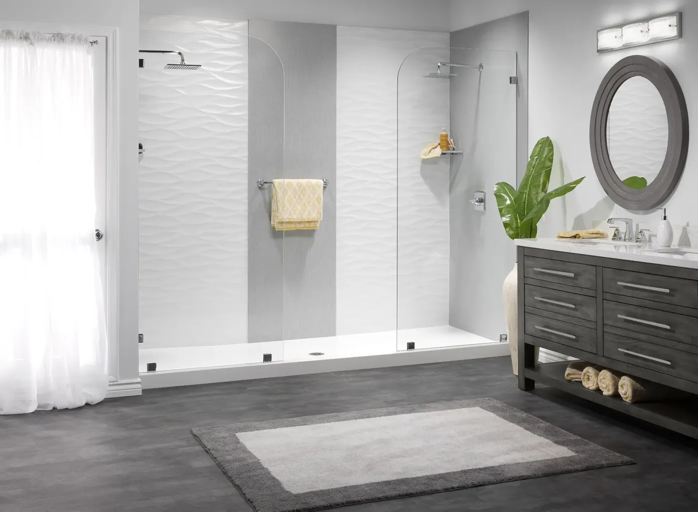 Before and after bathroom remodel
